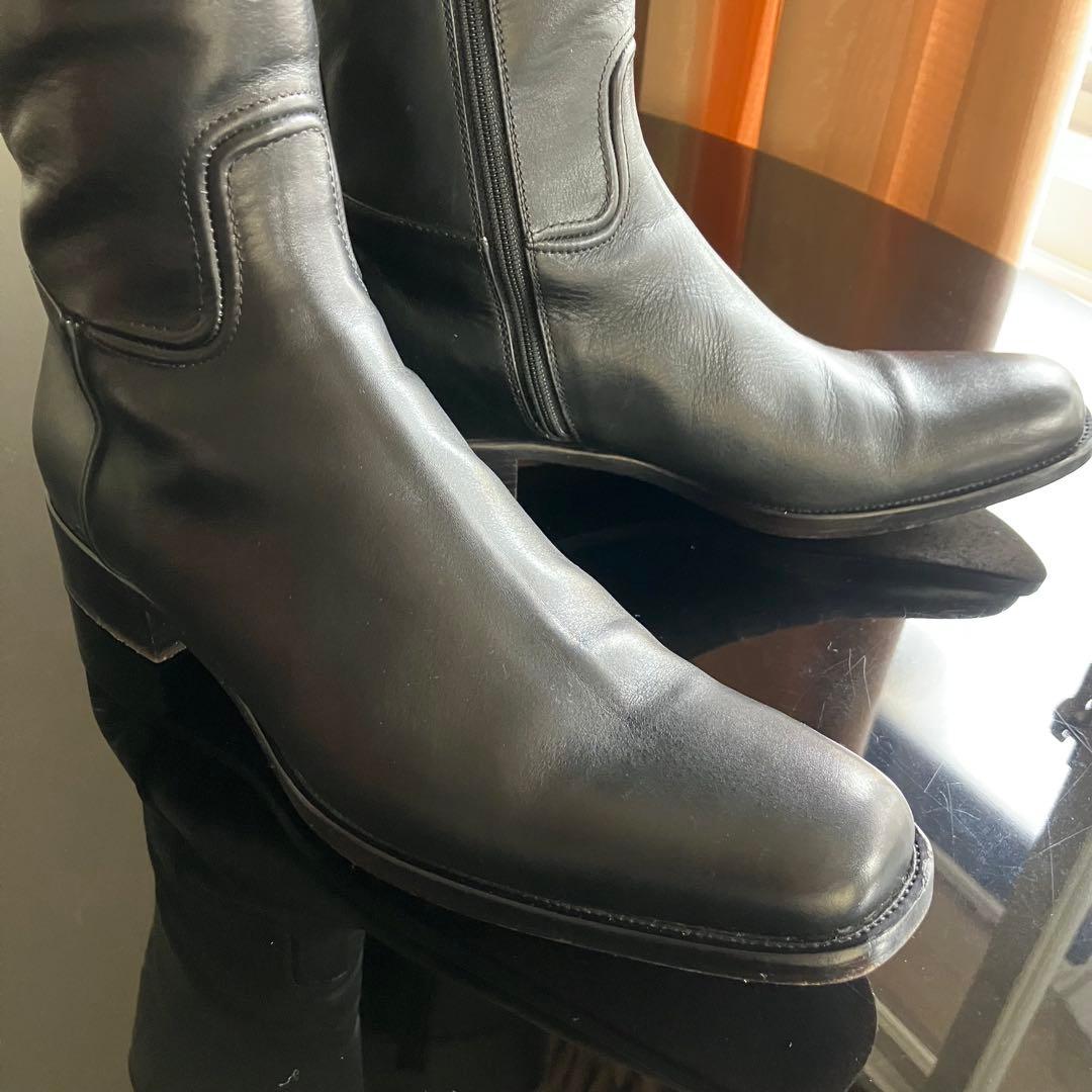 希少 ALAIA レザーロングブーツ ビンテージ アズディン・アライア