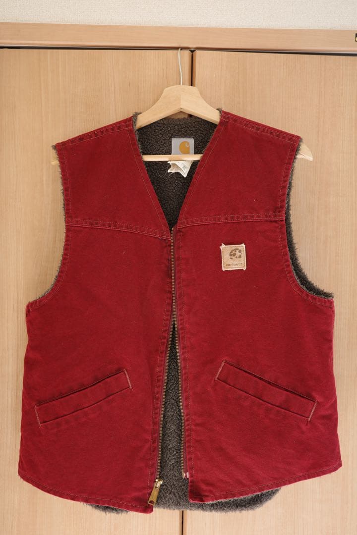 Carhartt 赤 ベスト ジッパー付き Carhartt（カーハート） carhartt DUCK VEST ALABAMA UNIV ダック