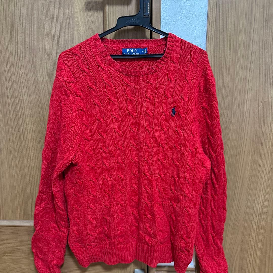 ✨POLO RALPH LAURENケーブルニット ネイビーポニー人気カラーQR