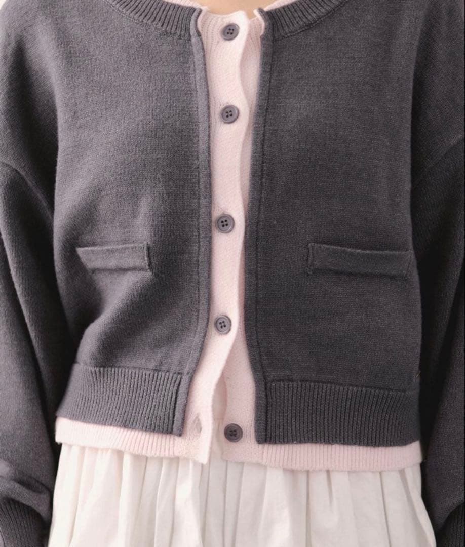 loin nuit layered design cardigan - メルカリ