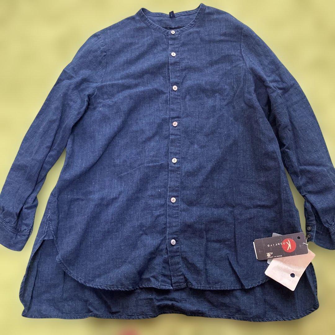 カスリラ　備後絣　長袖シャツ　Ｍ〜Ｌ カスリラ 備後絣 長袖シャツ M〜L カスリラ 備後絣 長袖シャツ M〜L