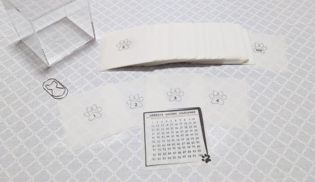 ⭐︎りんりん⭐︎ 100DaysSavingChallengeBox　肉球