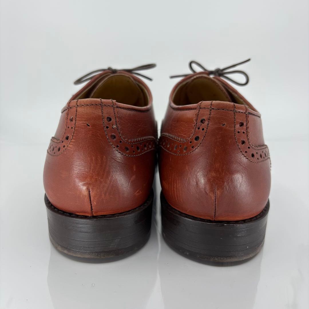 イヴサンローラン ウイングチップ メダリオン 25.5cm 革靴 ブラウン 本革