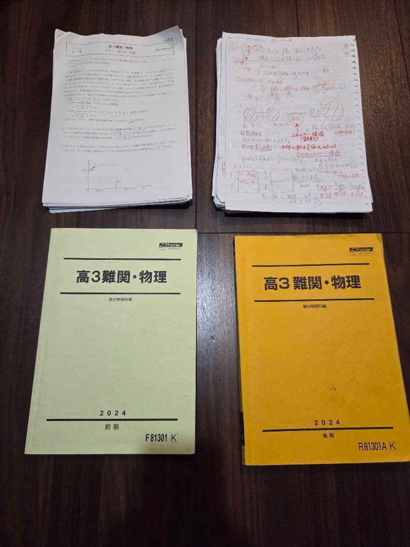 駿台 高3 物理 通期 テキスト 高井隼人 授 業プリント 板書付き