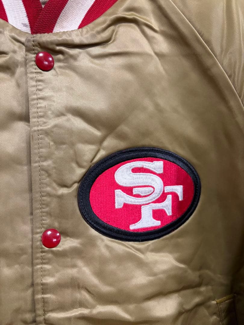 90s chalk line 49ers スタジャンUSA製 長瀬智也着用 - メルカリ