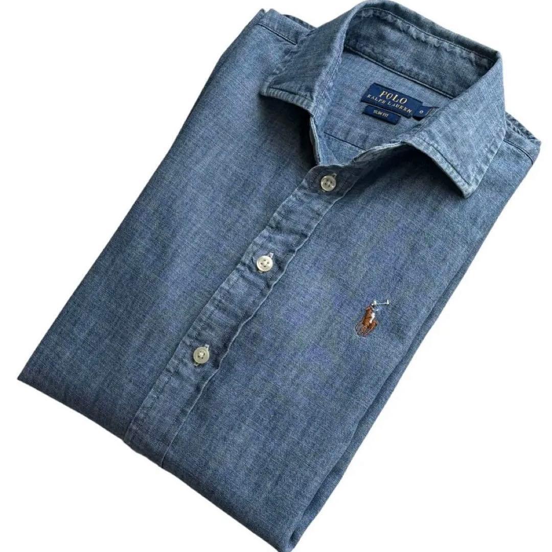 極美品✨ポロラルフローレン即完売 ダンガリーシャツ マルチポニー