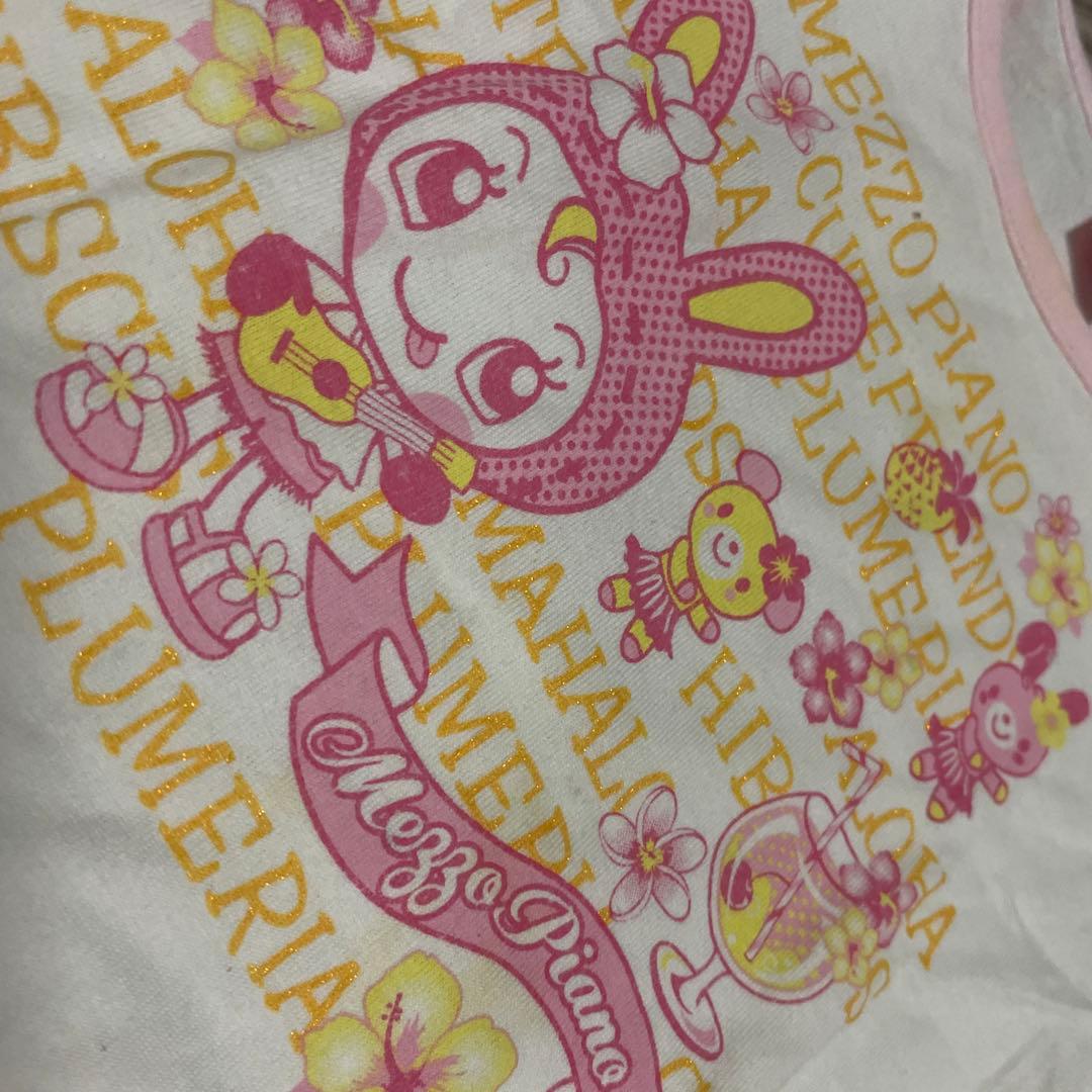 ♦️ メゾピアノ Tシャツ 90と95ソフトクリームみみちゃんぽぽちゃん棉