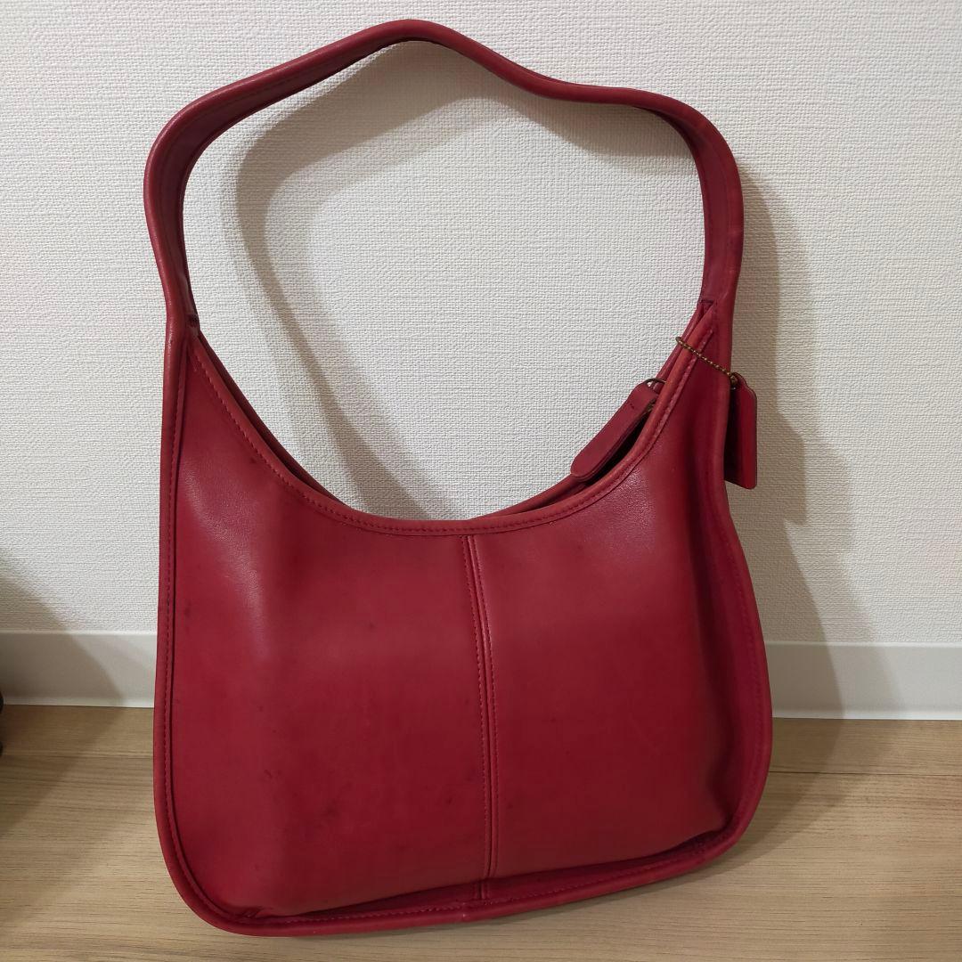 COACH オールドコーチ エルゴ ergo 赤 レザー ワンショルダーバッグ