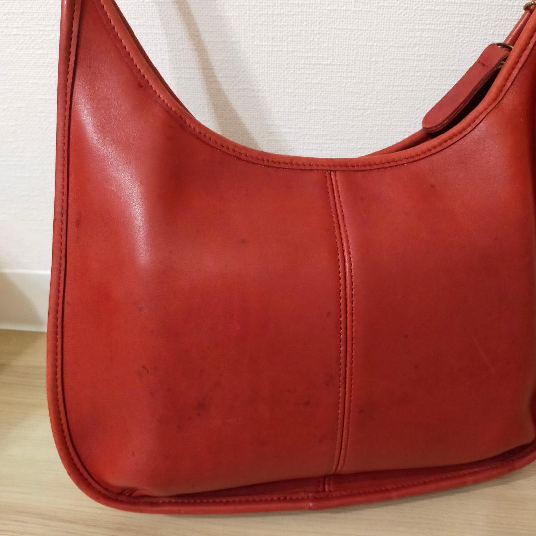 COACH オールドコーチ エルゴ ergo 赤 レザー ワンショルダーバッグ