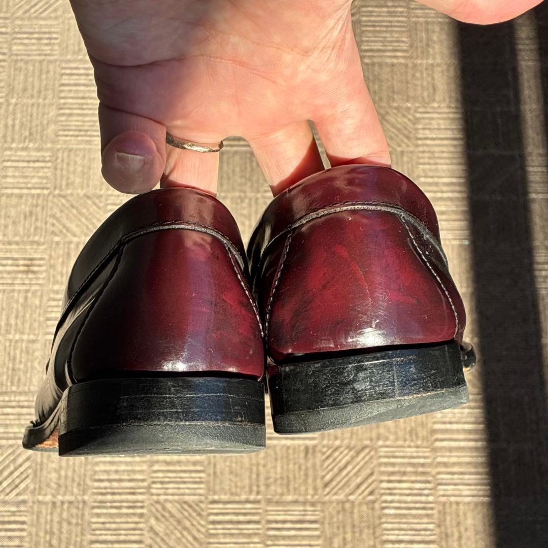 【Vibramソール】G.H.BASS ローファー ワイン 赤茶 7.5