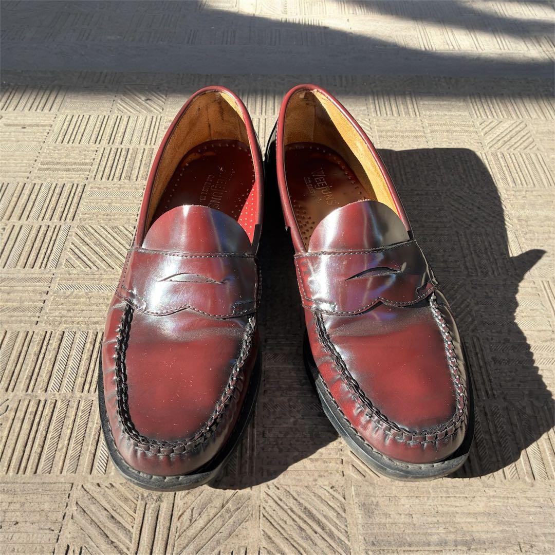 【Vibramソール】G.H.BASS ローファー ワイン 赤茶 7.5