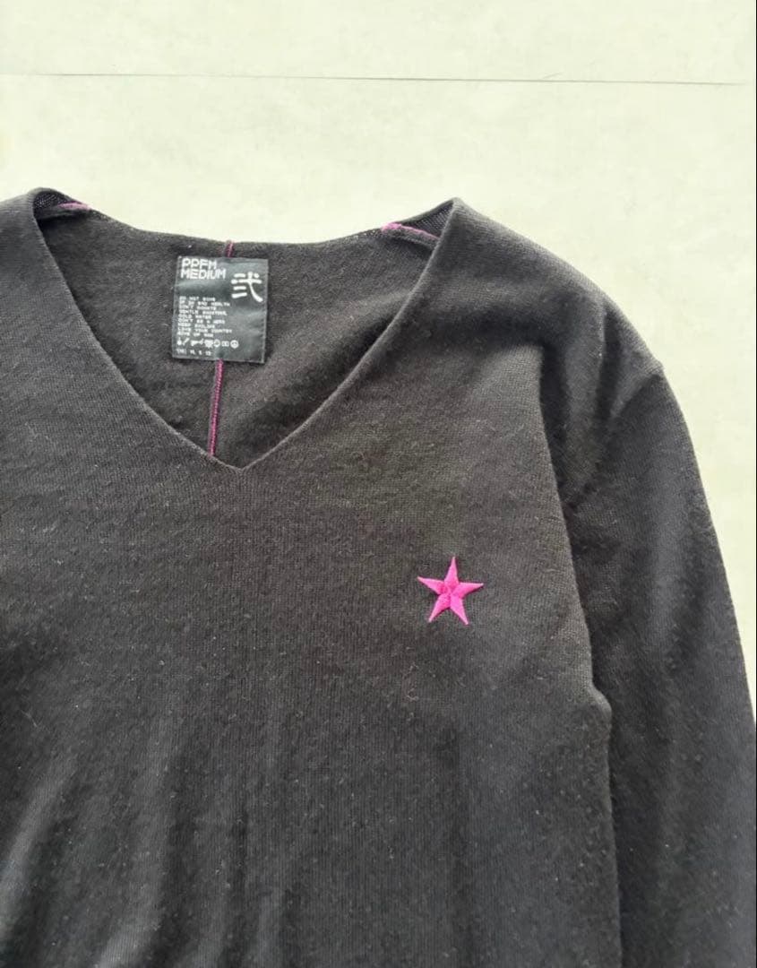 PPFM Star Stitch V-Neck Knit vネック 平成 ロンt - メルカリ