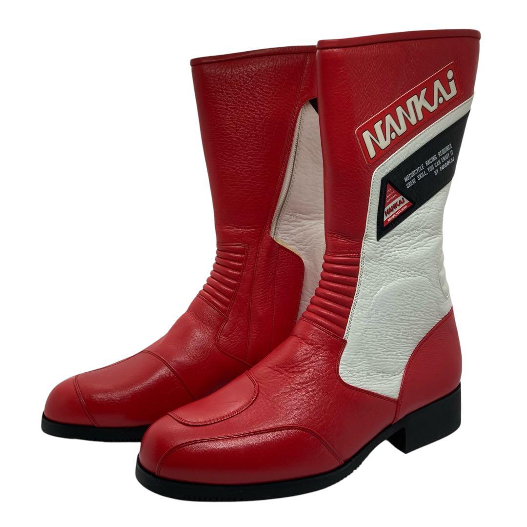 良品 NANKAI 南海 ナンカイ レーシングブーツ 26.5cm 赤 白 - メルカリ