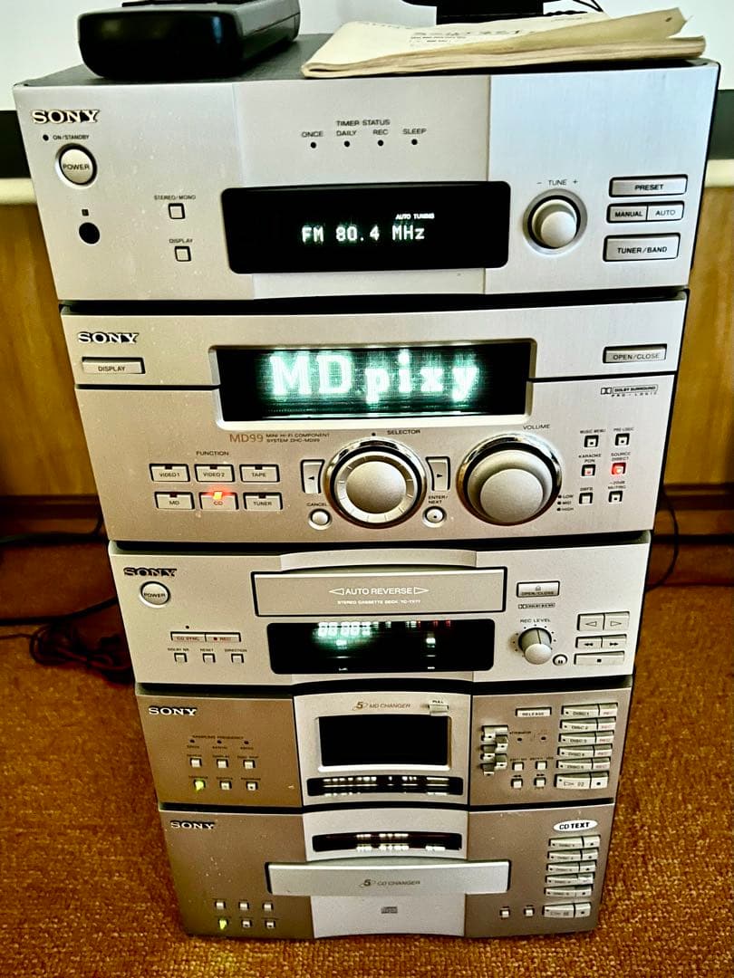 SONY MDピクシー DHC-MD99 オプションのカセットデッキ完備 - メルカリ