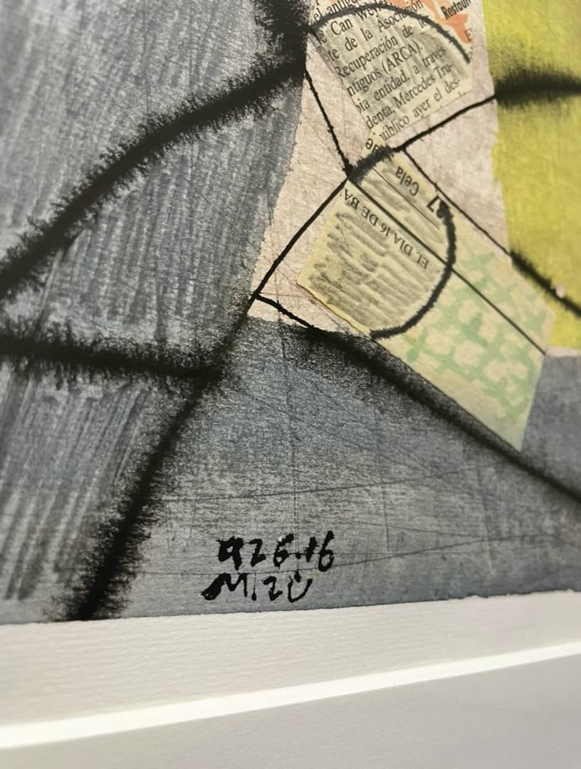 一点物◇ミズテツオ『無題』コラージュ 水彩 鉛筆 ペン 直筆サイン入り