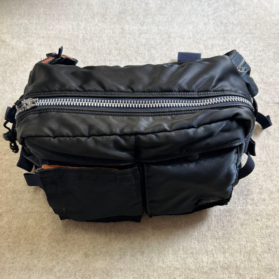 美品 廃盤 PORTER ヘッドポーター タンカー ウエストバッグ ネイビー