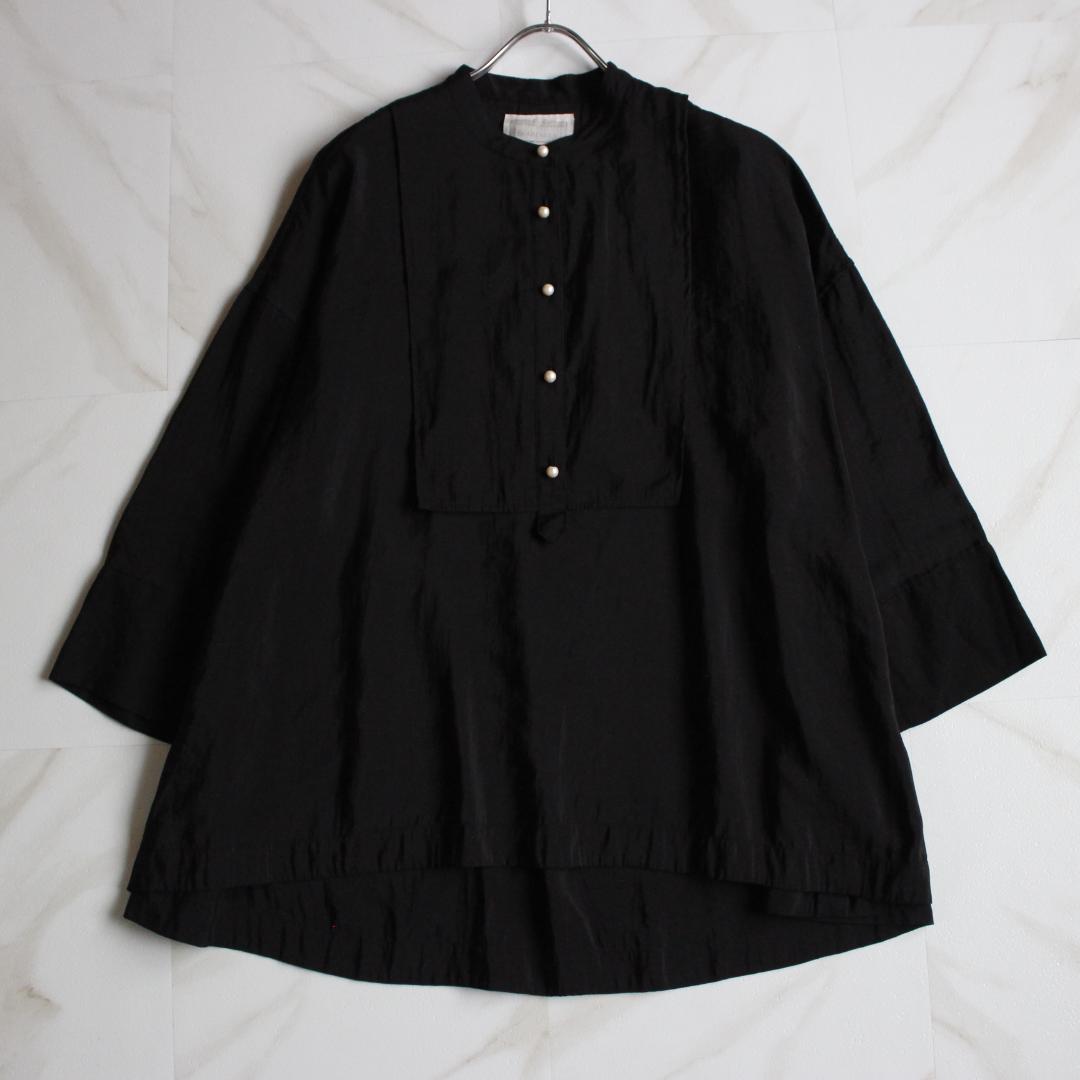 BEARDSLEY パール釦袖ボリュームシャツ Fサイズ ブラック - メルカリ