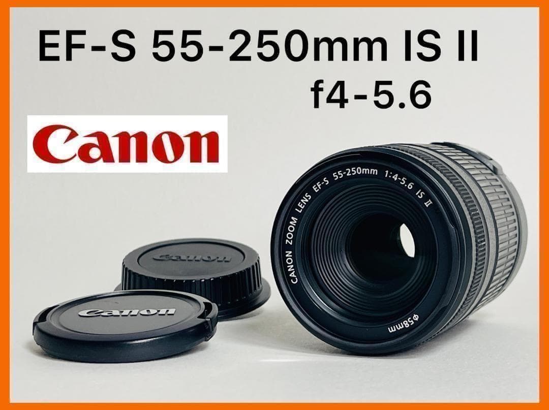 美品☘️キャノン EF-S 55-250mm 4-5.6 IS II 望遠レンズ - メルカリ