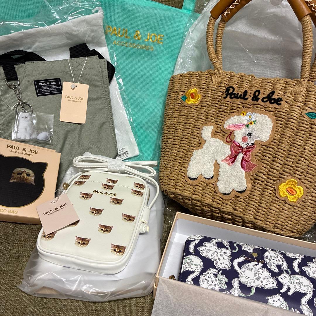 2026年福袋○新品 ポール&ジョー トートバッグ 長財布 5点セット 抜取