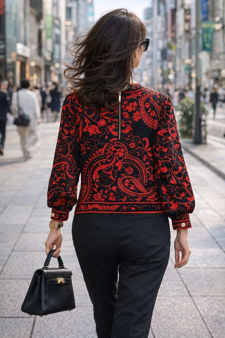 美品✨レオナール❤️シルク ウール カットソー 袖ブラウス 袖口金