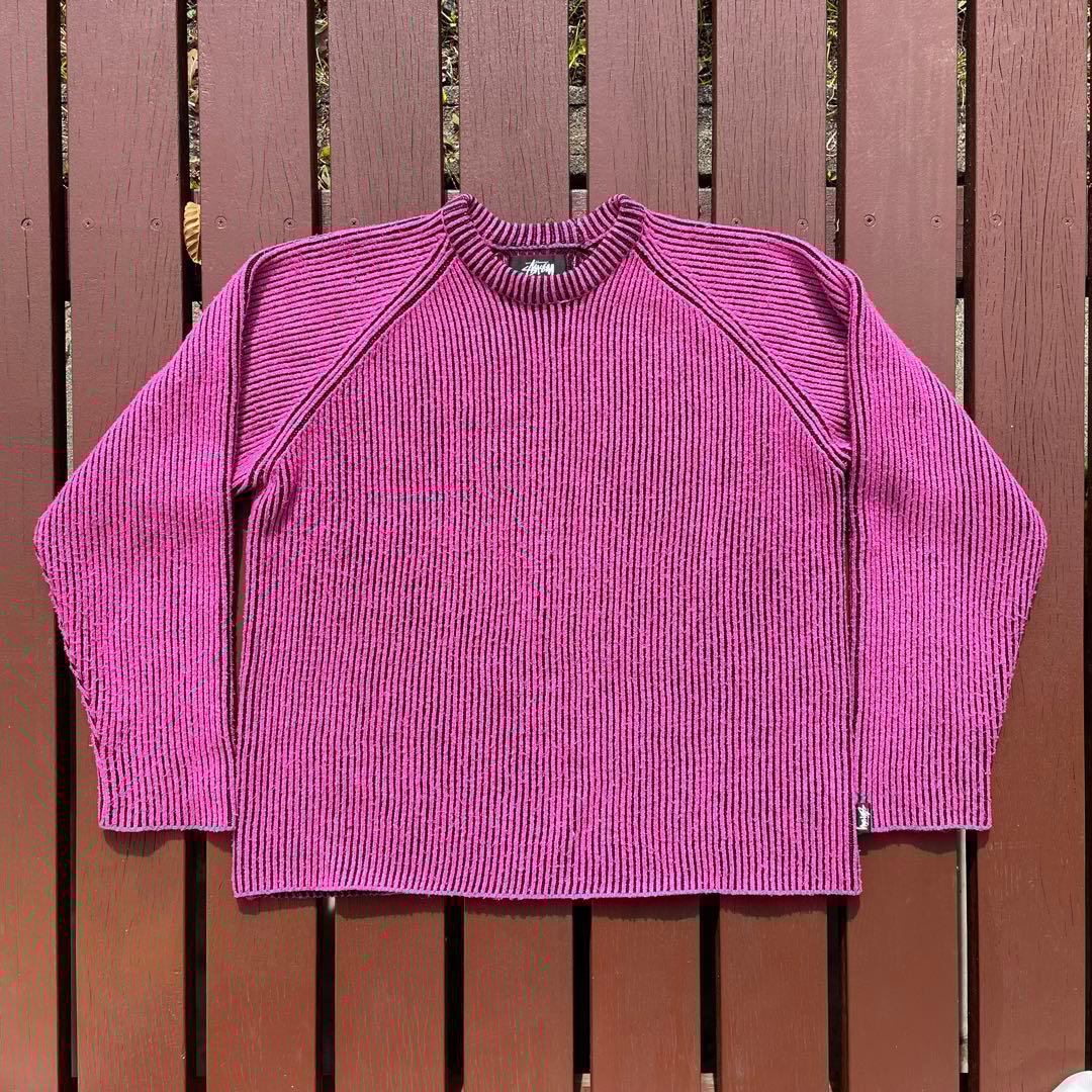 STUSSY CONTRAST RIB SWEATER