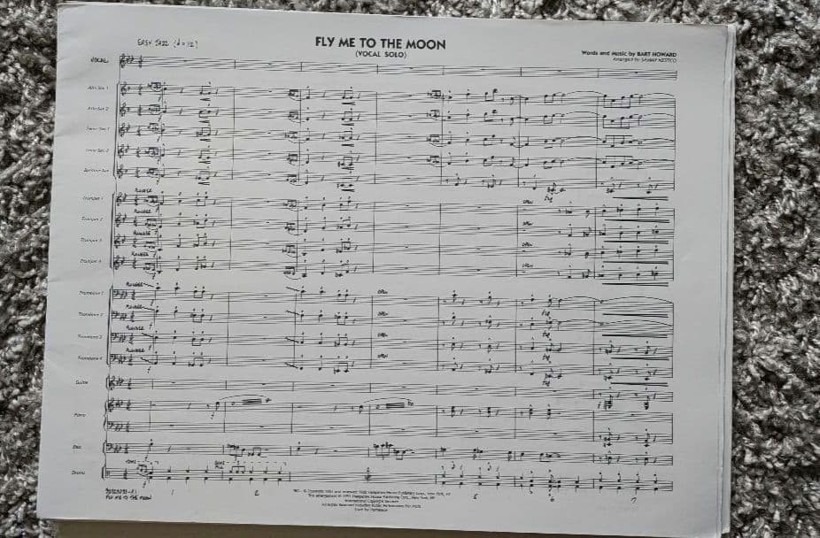 ボーカル ビッグバンド譜面：FLY ME TO THE MOON - メルカリ
