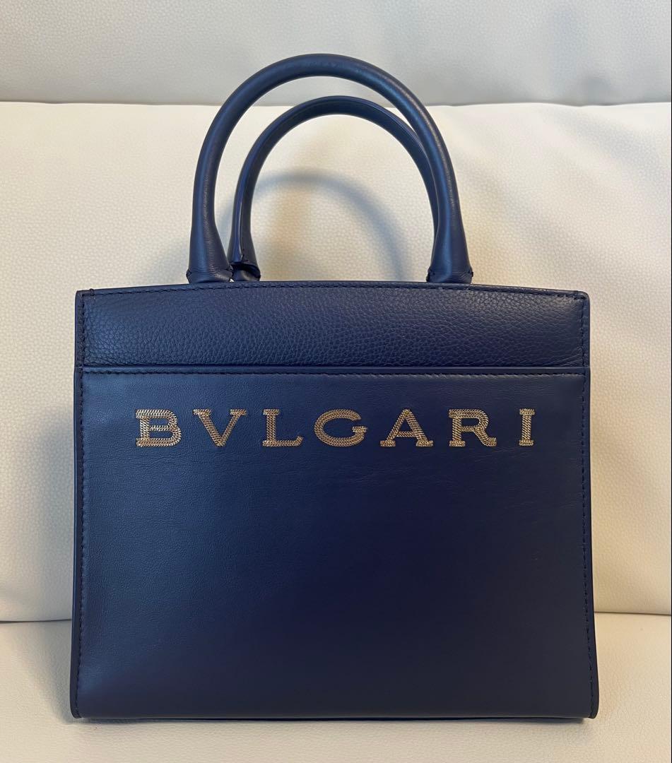 BVLGARI ブルガリ チェーン ロゴ トートバッグ 本革 レザー - メルカリ