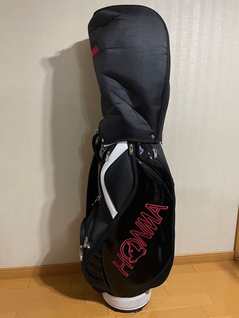 HONMA キャディバッグ 黒/白 HONMA GOLF（本間ゴルフ） 25 CB12536 W フュージョンキャディーバッグ
