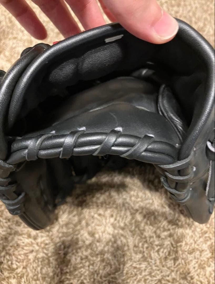 即戦力] 内野手 小ユニ Rawlings 硬式野球グローブ 黒