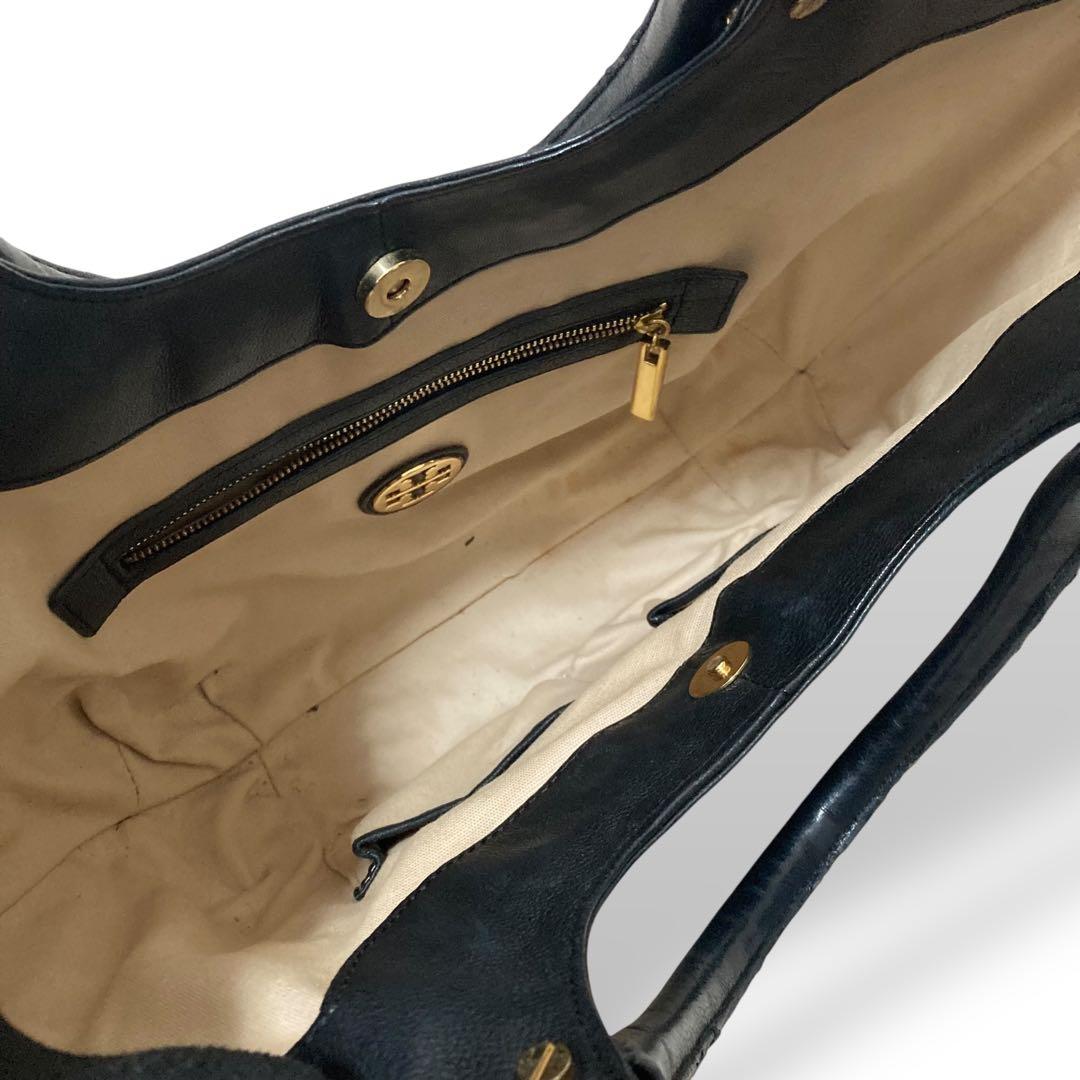 美品】トリーバーチ かごバッグ 三日月 ハーフムーン レザー ロゴ金具