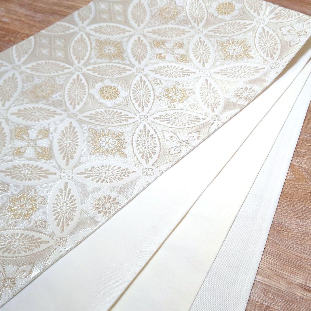 袋帯 七宝 白銀 金糸 リーズナブル 六通 お仕立て込み - メルカリ