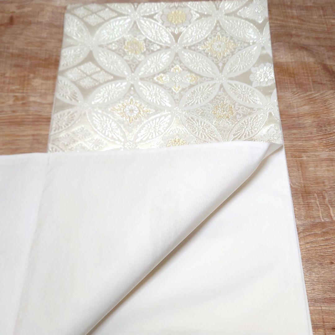 袋帯 七宝 白銀 金糸 リーズナブル 六通 お仕立て込み - メルカリ