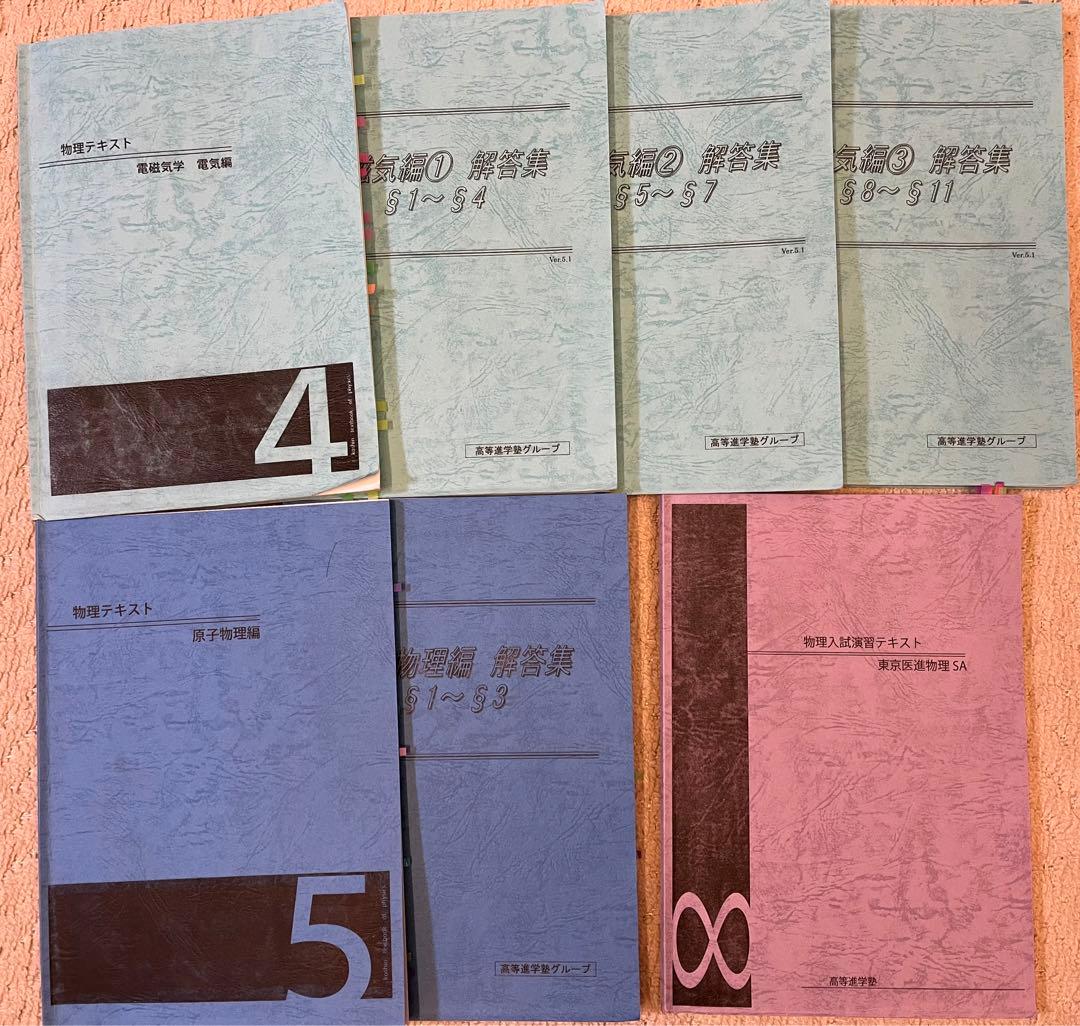高等進学塾 高進 物理 テキスト サブノート プリント テスト 一式