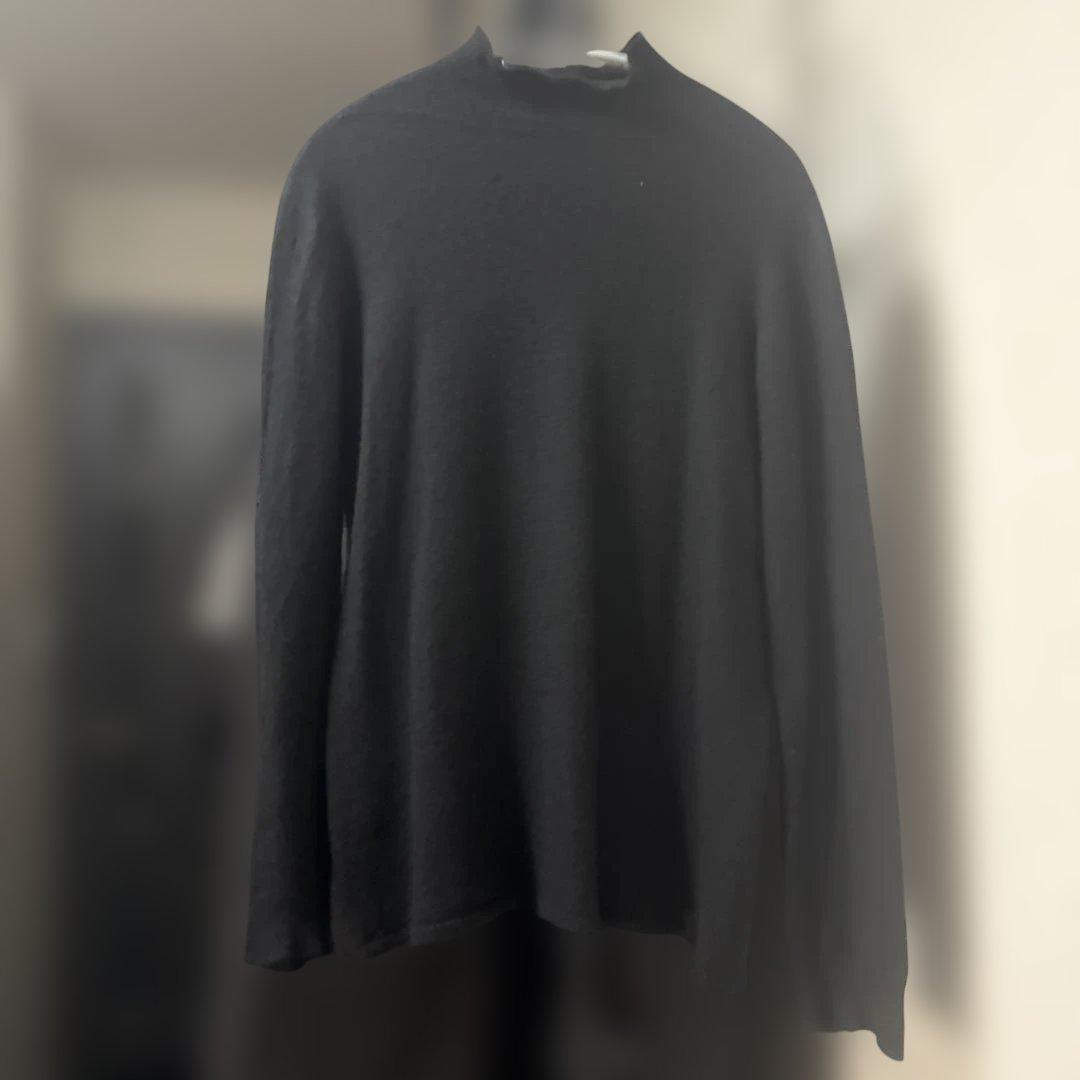 リックオウエンス　黒 ハイネック 長袖ニット Rick Owens（リック・オウエンス） ニット RIBBED LUPETTO リブド