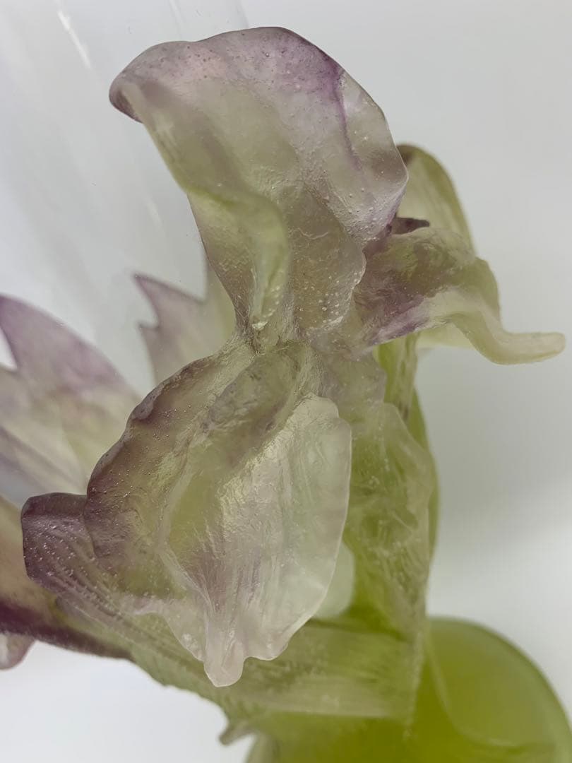 ドームナンシー ガラス製花瓶 透明・緑・紫 花のデザイン | 激安通販の