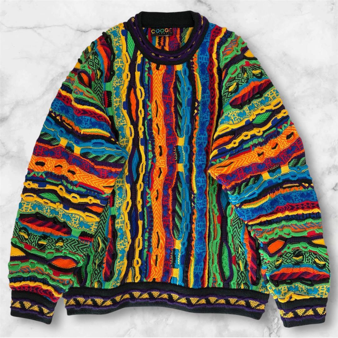 美品】COOGI クージー 3Dニット セーター 立体 オーストラリア Y2K