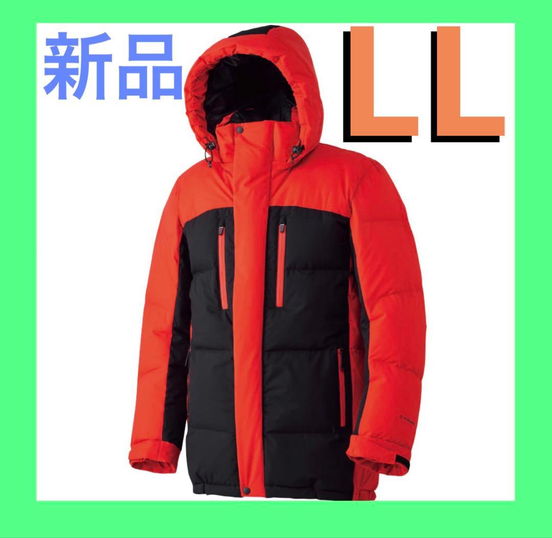 エックスシェルター オレンジレッド ギガパフダウンコート ワークマン