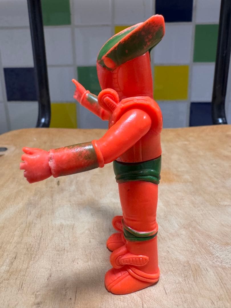 当時物】ブルマァク 電人ザボーガー ジャニン ソフビ 昭和レトロ 指