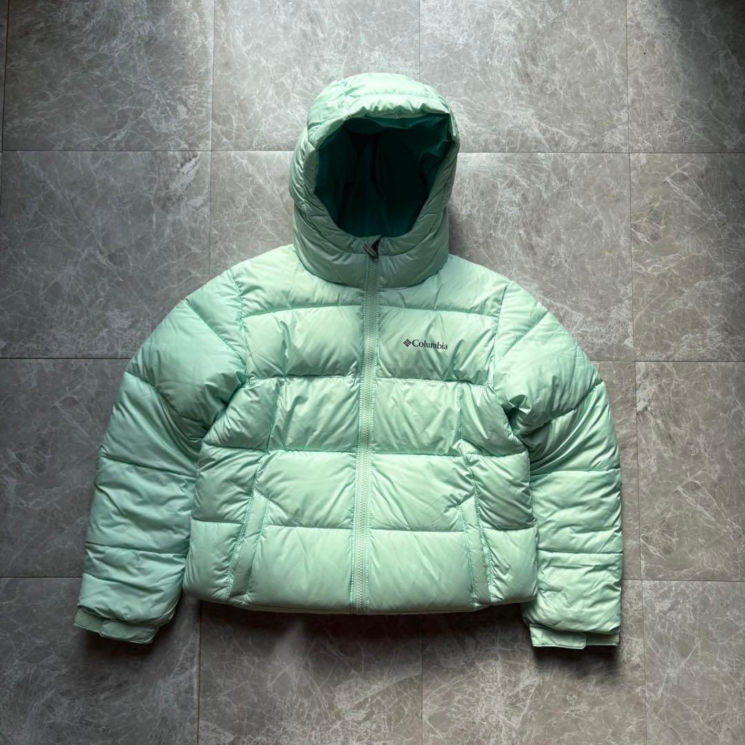 超美品‼️】Columbia ダウンジャケット ライトグリーン M - メルカリ