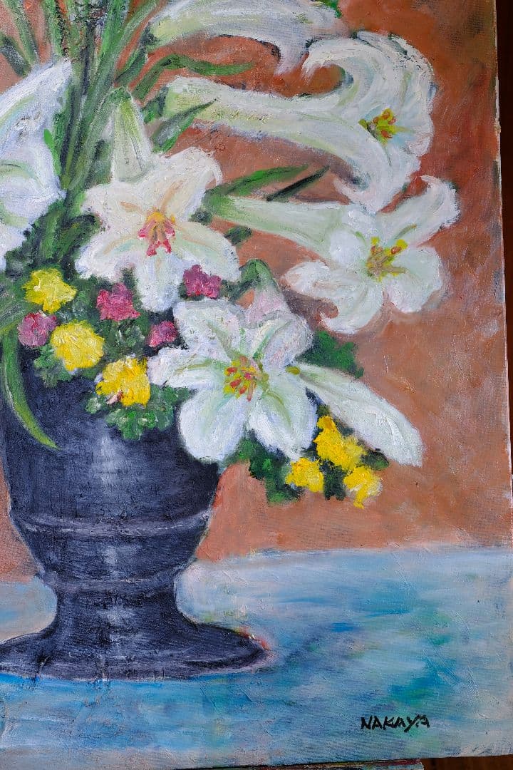 百合 油絵 F30号 - メルカリ