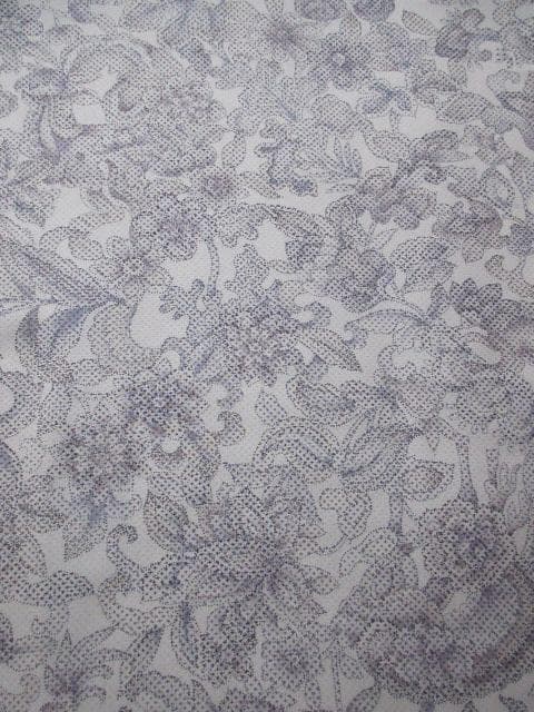着用少ない！白大島＊本場縞大島紬＊アラベスク＆動物＊着物