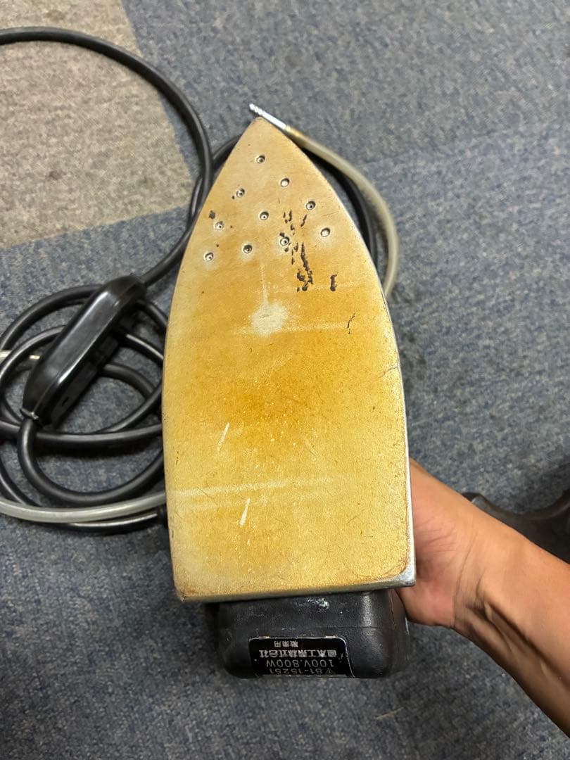 直本工業 ハイスチームアイロン 台セット 中古 業務用ナオモト 通電加熱OK