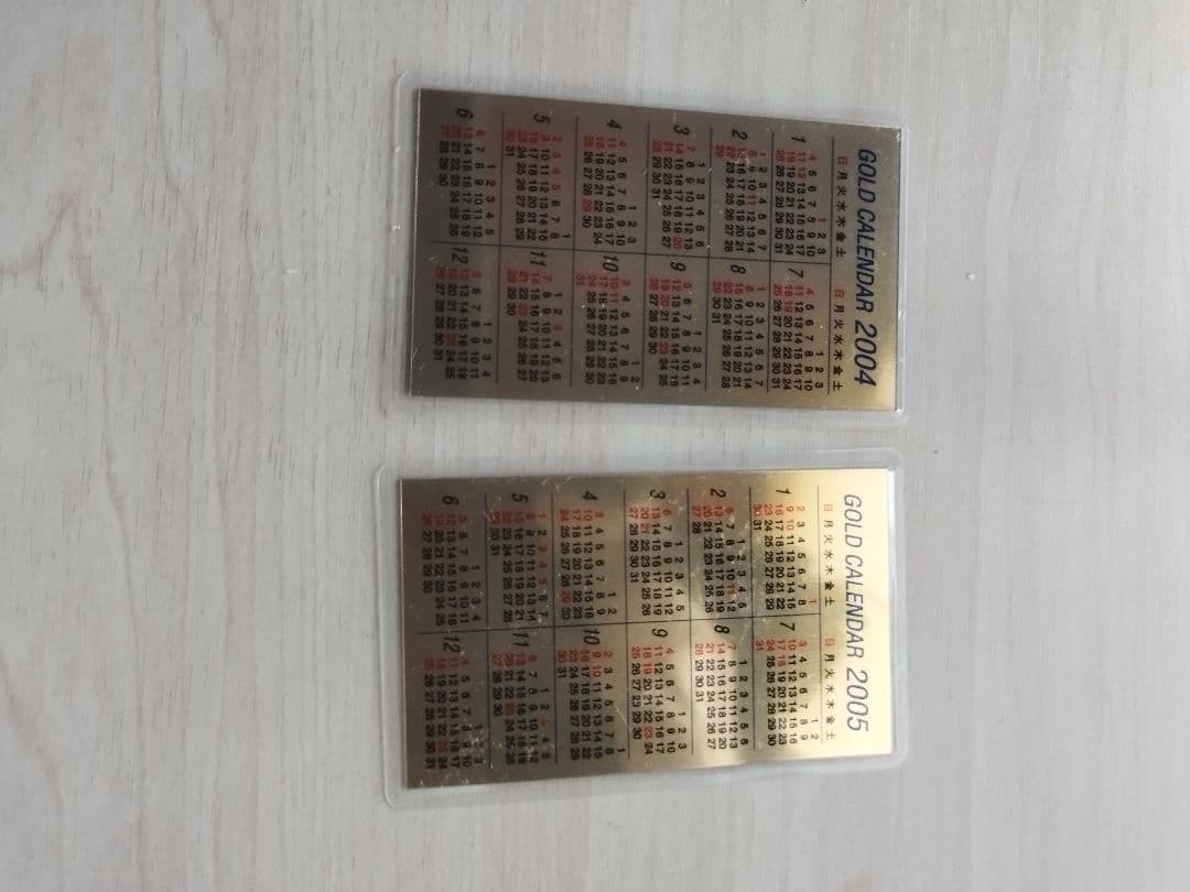 純金カレンダー10枚セット （0.5g☓8枚、0.6g☓2枚）10月に値上げ予定