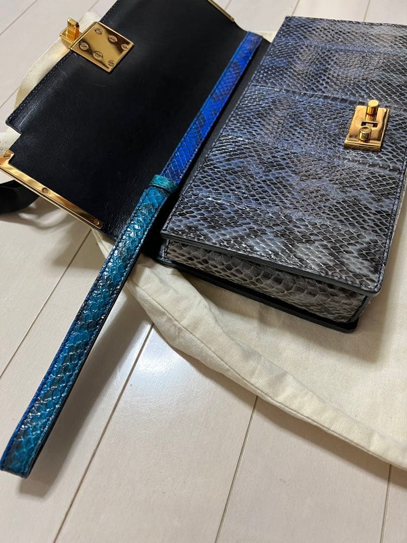 LANVAN Python Bag アルベールエルバス クラッチバッグ