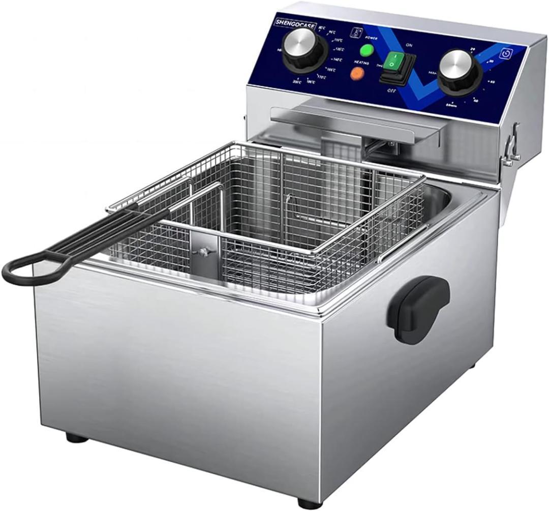 電気フライヤー 10L 卓上フライヤー 家庭用フライヤー 業務用フライヤー Amazon.co.jp: 電気フライヤー 10L 卓上フライヤー 揚げ物器 ミニ