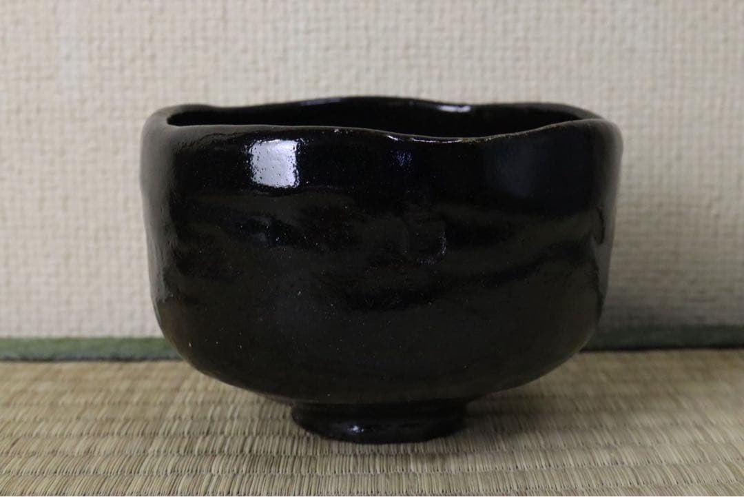 楽吉左衛門 旦入作 黒茶碗 碌々斎 花押 銘 書付箱 共箱 二重箱 - メルカリ