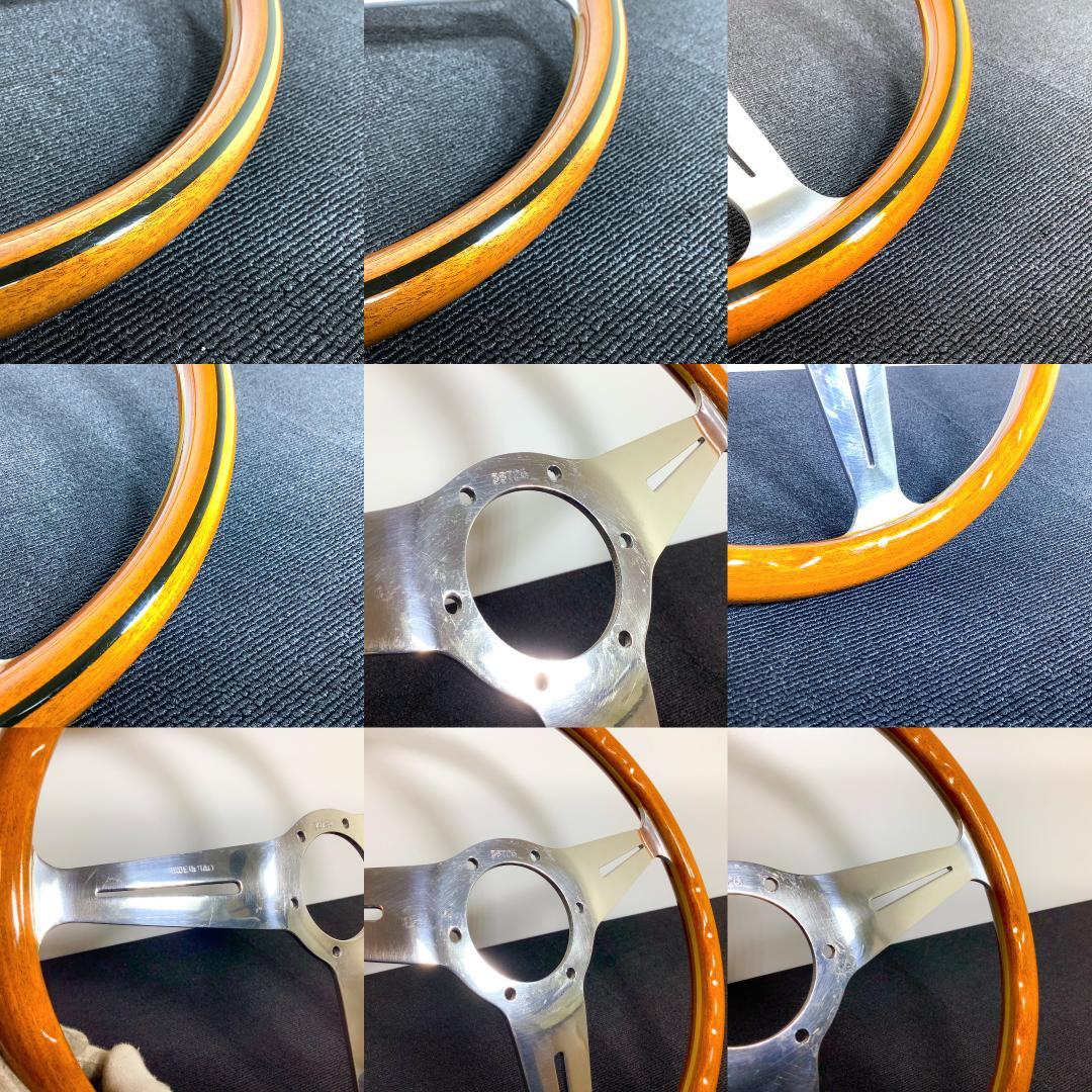 美品 ナルディ クラシック ウッドステアリング ポリッシュスポーク 36.5φ