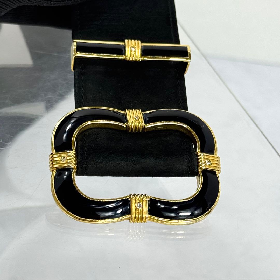 vintage Dior】スエード ベルト ゴールド ストーン 00s Y2K - メルカリ