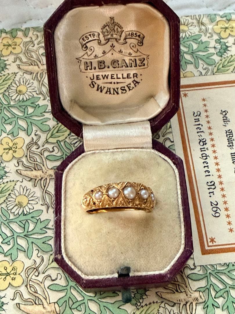 英国アンティーク】希少 八角形リングケース／H.B. GANZ／1854創業