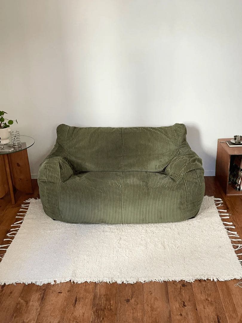 ぎょ さん専用】LOSSY HUGME 2人掛けビーズソファ Olive - メルカリ
